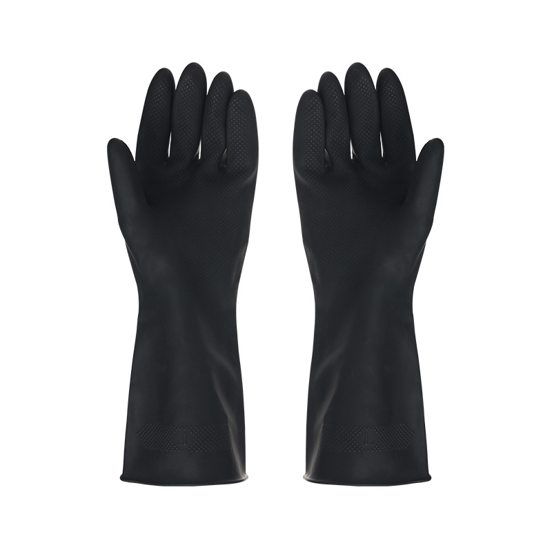 Dish Glove Rubber - 1 çift siyah eldiven ev yıkama