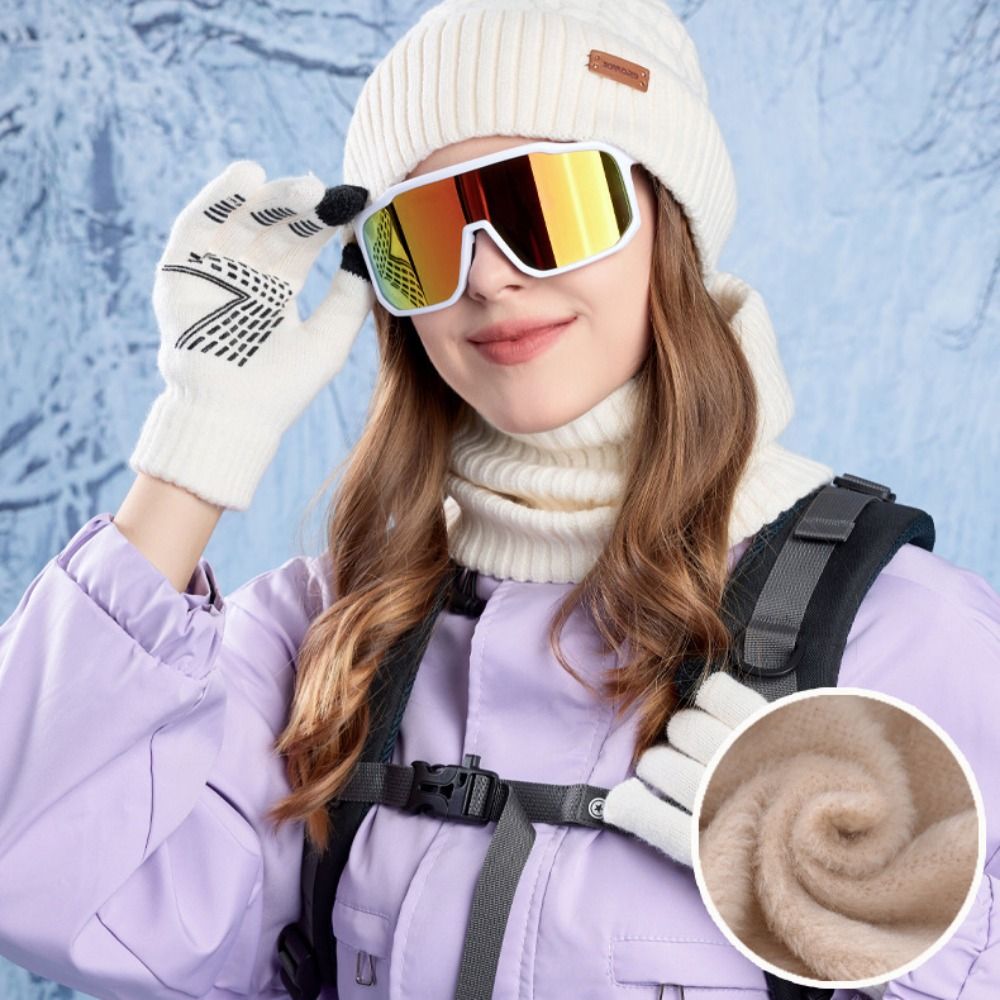 Wool Glove Lined - 3'lü Set Yürüyüş İçin Tek Renk