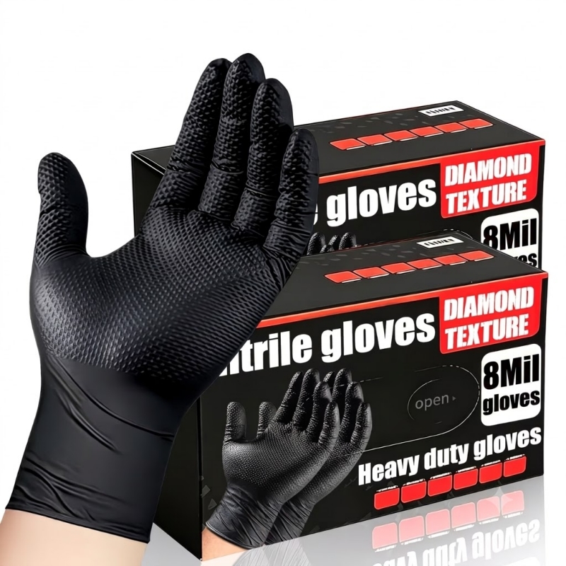 Nitrile Mechanic Glove - Ağır Hizmet Tipi Siyah Endüstriyel Nitril