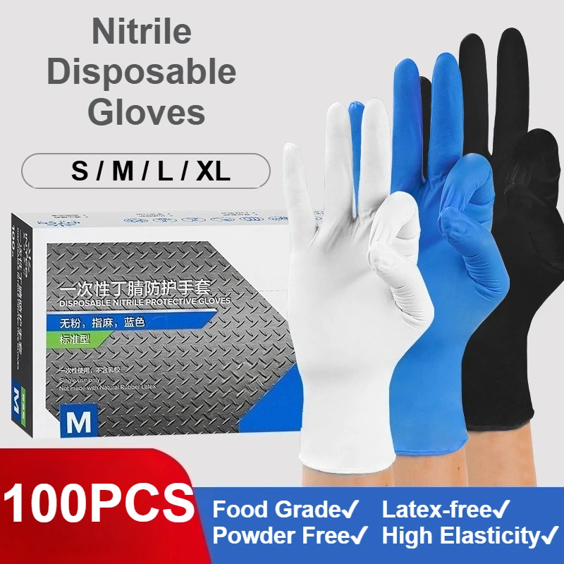 Exam Glove Nitrile - 100 Adet Nitril Tek Kullanımlık Eldivenler