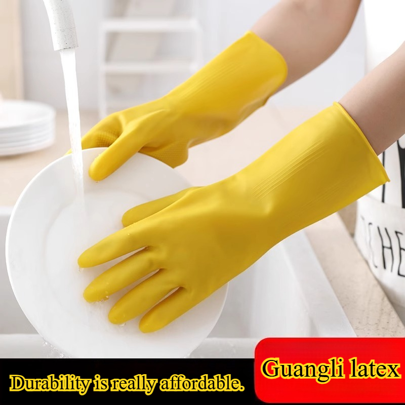Dish Glove Rubber - 3'lü Ev Eldiveni Ev Kadın Mutfak