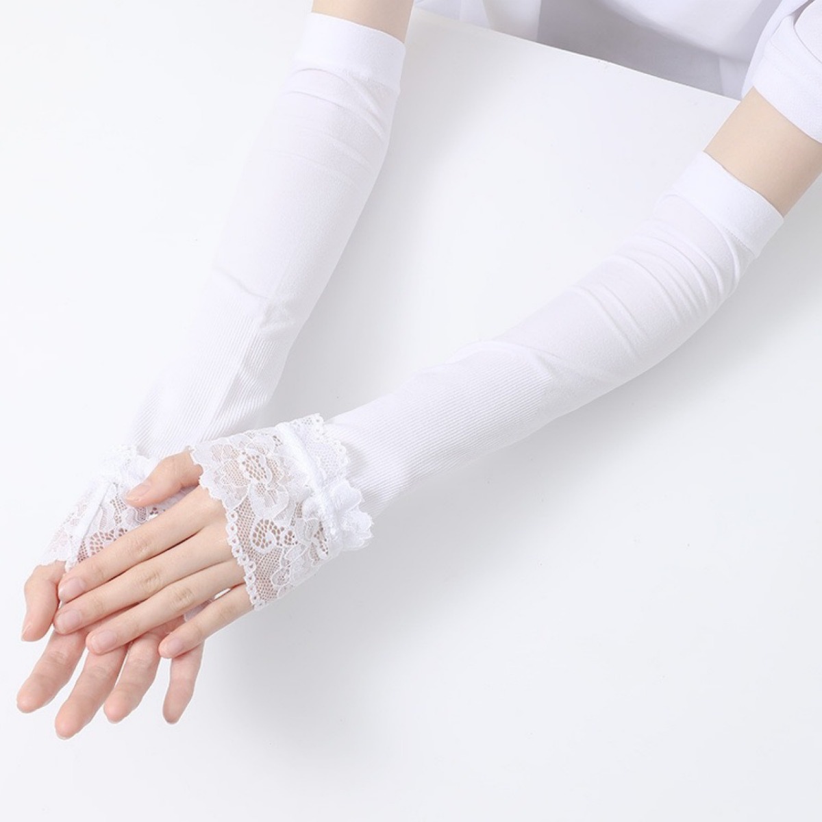 Fingerless Glove Knit - Kadınlar İçin Uzun Elastik Kol Kılıfı