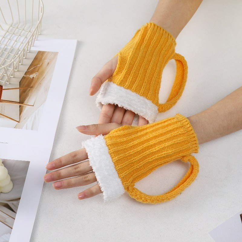 Winter Glove Insulated - 1 çift renkli yalıtımlı orta uzunlukta