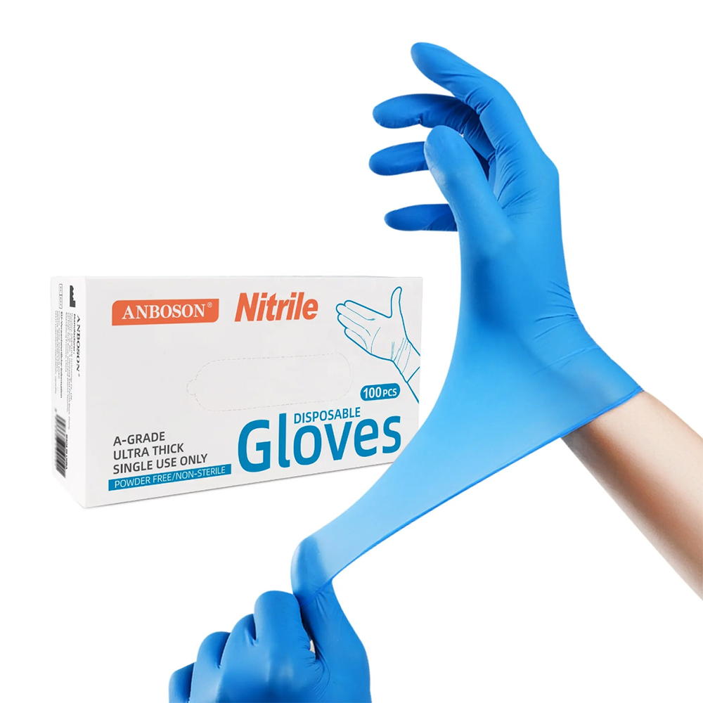 Exam Glove Nitrile - Nitril Muayene Eldivenleri-Mavi Lateks Gıda Sınıfı