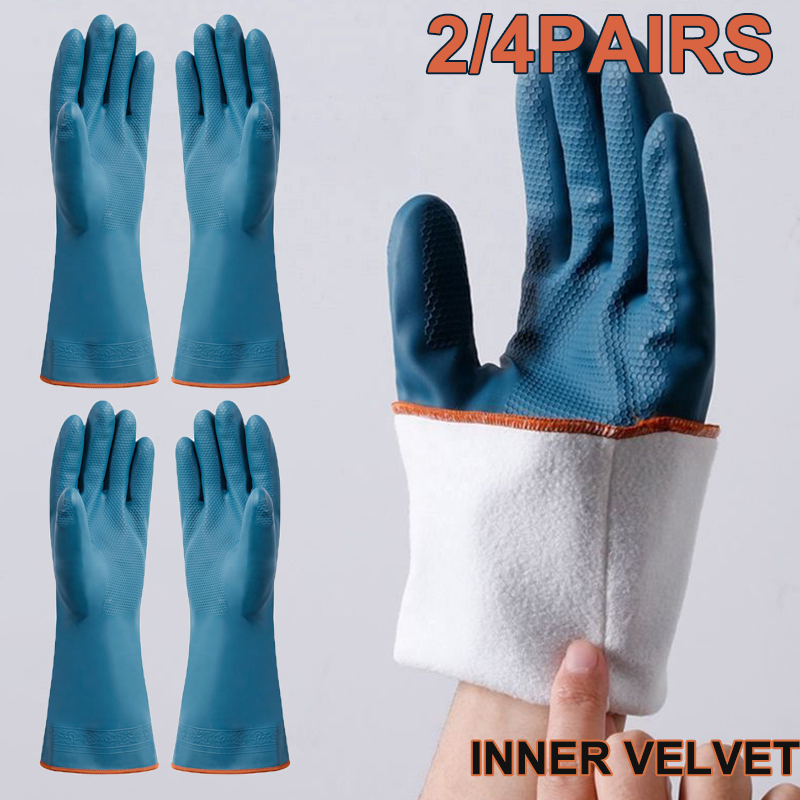 Rubber Glove Cleaning - 2/4 çift su geçirmez eldiven polar