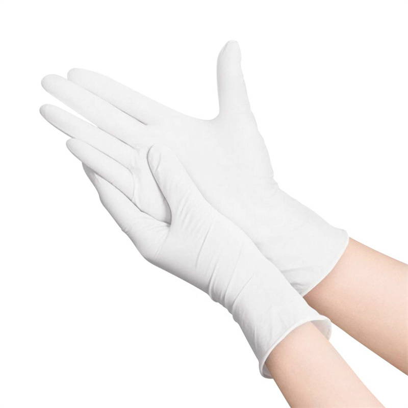 Exam Glove Nitrile - Beyaz Nitril Tek Kullanımlık Eldivenler 100