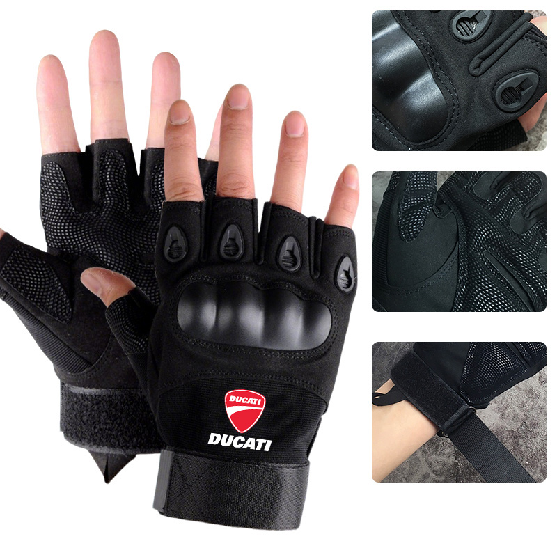 Motorcycle Glove Knuckle - Taktik sert mafsal yarım parmak eldiven