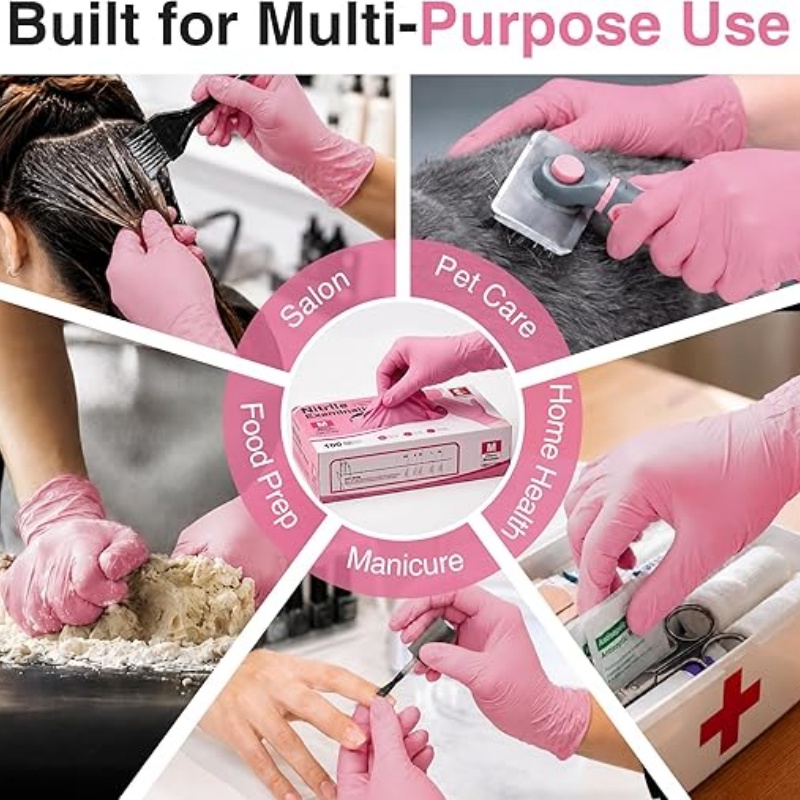 Pembe nitril tek kullanımlık e - Latex Disposable Glove incelemesi ve fiyatı