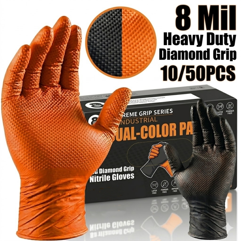 Ağır Hizmet Tipi Turuncu Nitri - Nitrile Mechanic Glove incelemesi ve fiyatı