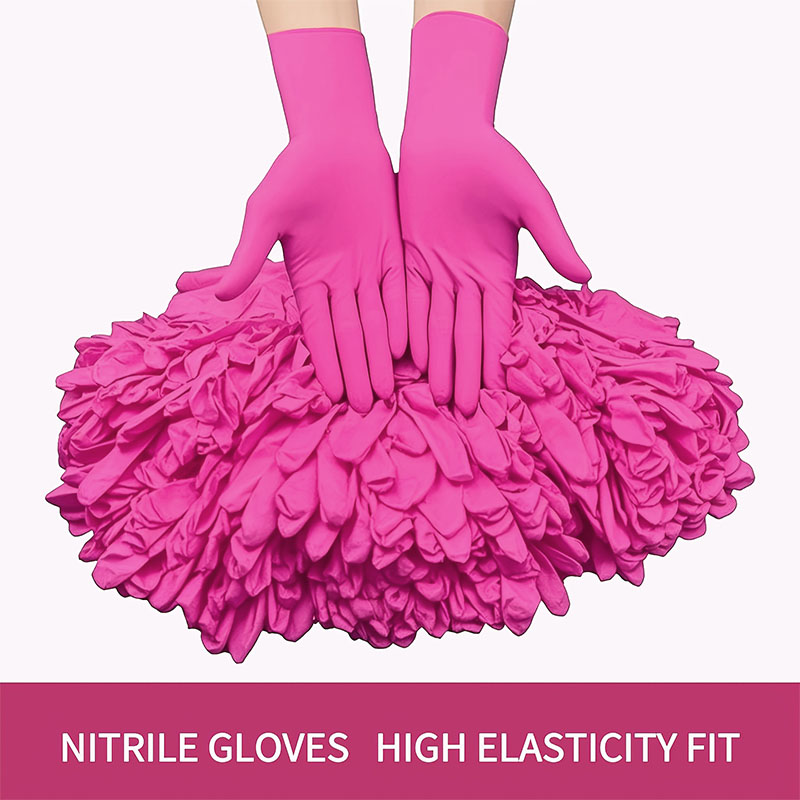10-100PCS Pembe Nitril Tek Kul - Nitrile Mechanic Glove incelemesi ve fiyatı