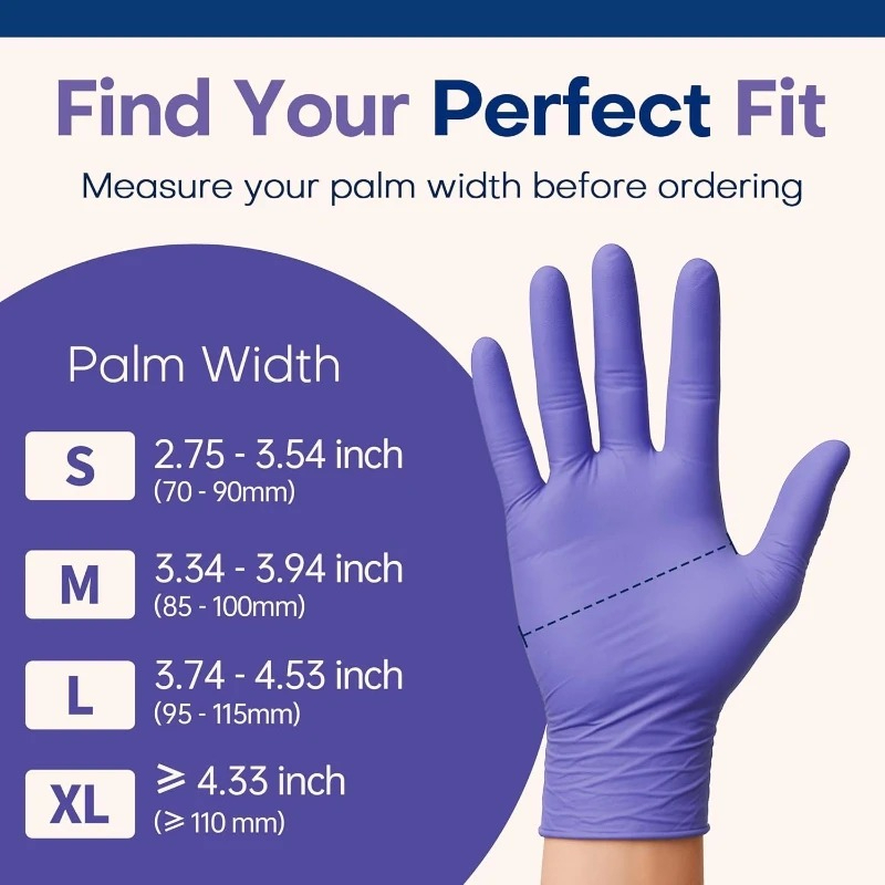 Yumuşak Mor Nitril Eldivenler  - Exam Glove Nitrile incelemesi ve fiyatı