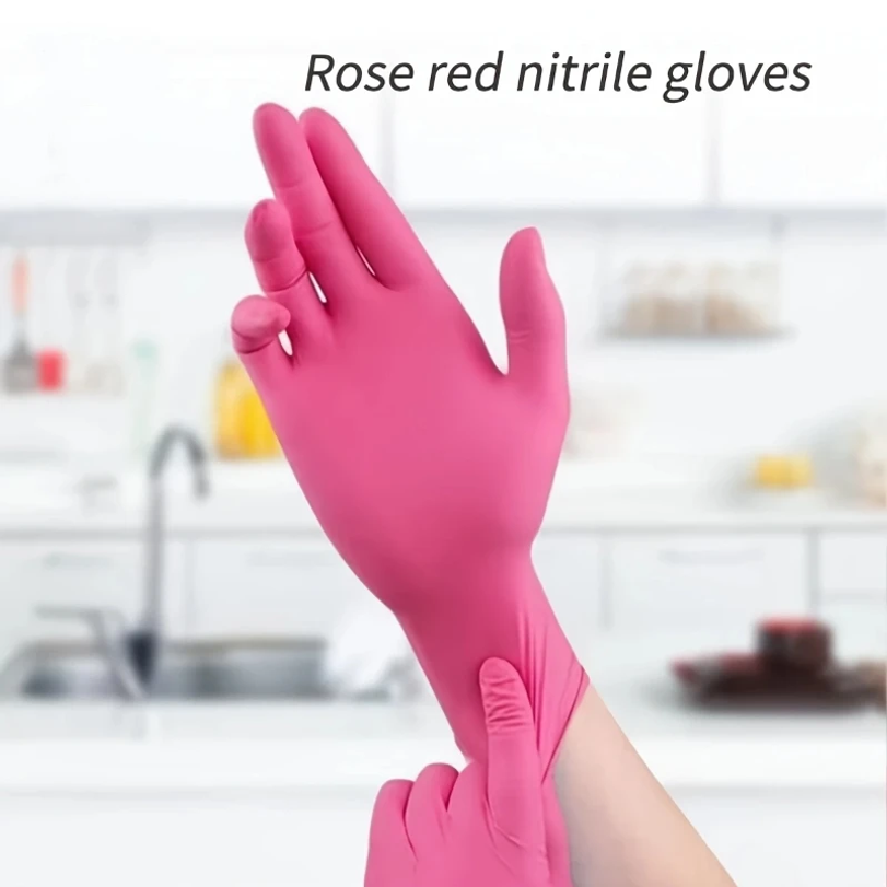 Fuşya Nitril Tek Kullanımlık E - Latex Disposable Glove incelemesi ve fiyatı