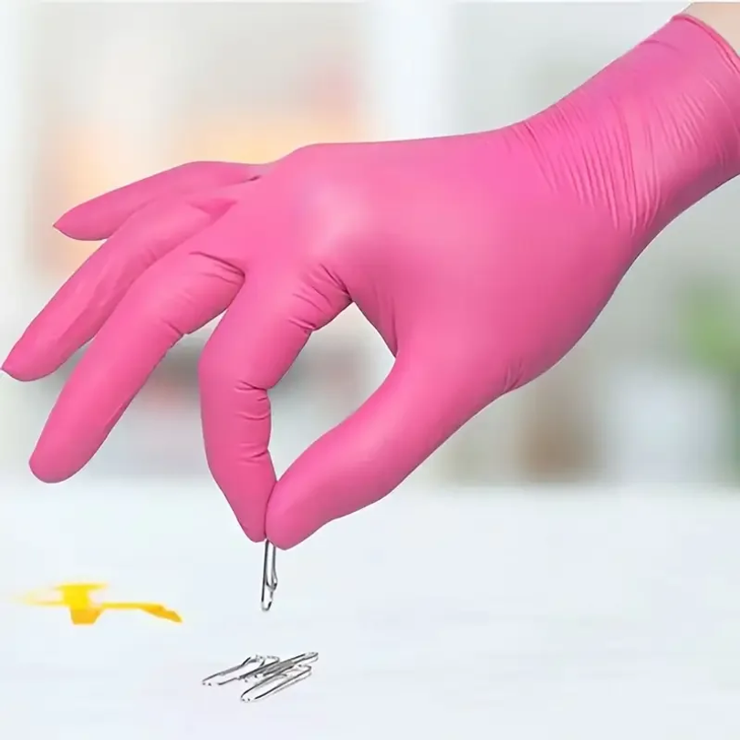 Fuşya Nitril Tek Kullanımlık E - Latex Disposable Glove incelemesi ve fiyatı