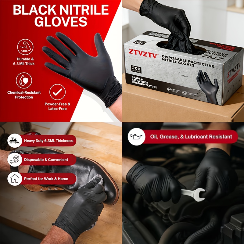 Paket başına 200 adet, siyah t - Rubber Glove Cleaning incelemesi ve fiyatı