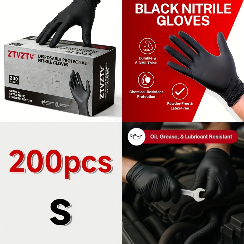 Paket başına 200 adet, siyah t - Rubber Glove Cleaning incelemesi ve fiyatı