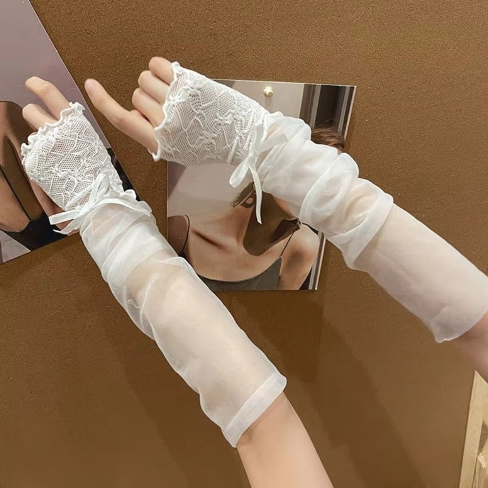Y2K Dantel Fırfırlı File Eldiv - Fingerless Glove Knit incelemesi ve fiyatı